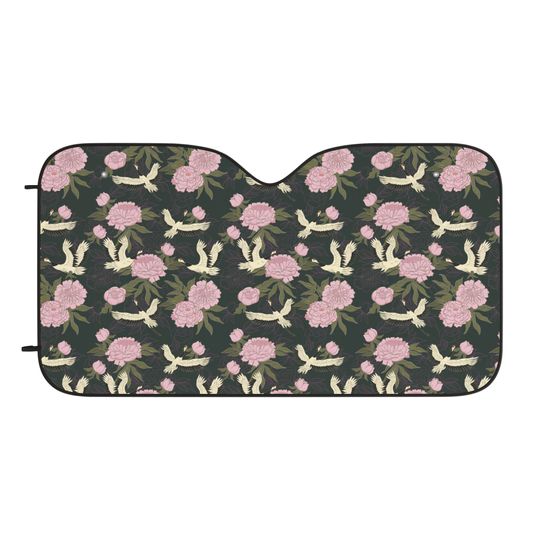 Discover Dahlia Flower Bird Car Sun Shades, Anime Japanese Car