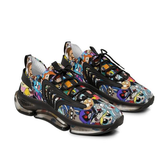 Discover 90's Cartoons Men's Mesh Sneakers