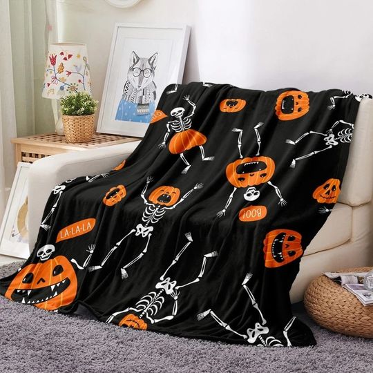 Discover Halloween Throw Blanket for Couch Bed Halloween Gift