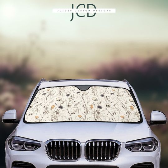 Discover Flowers and Skull Sun Shades For Car