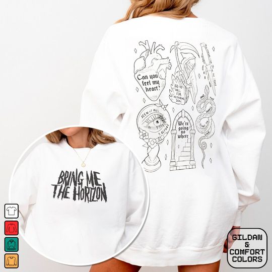 Discover Bring Me The Horizon Doodle Art  Tour Music 2024 Sweatshirt