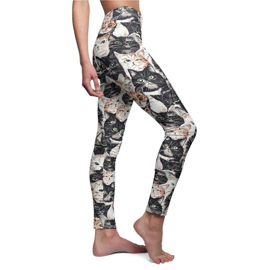 Discover Cat Lover Cute Cat Pattern Leggings