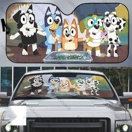 Discover Cute Friend Windshield, BlueyDad Auto Car Sun Shade