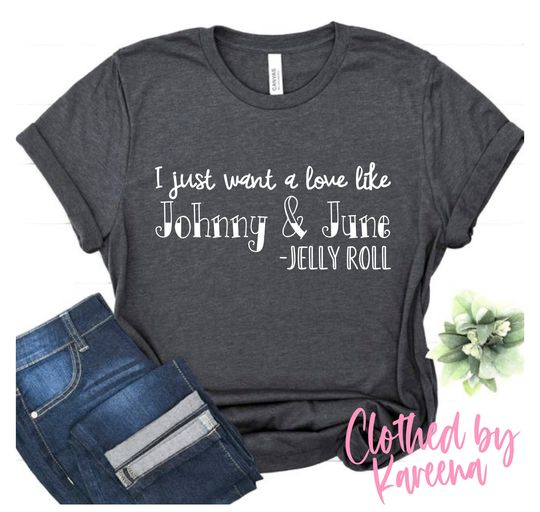 Discover Johnny & June jelly roll T Shirt, Vintage Jelly Shirt