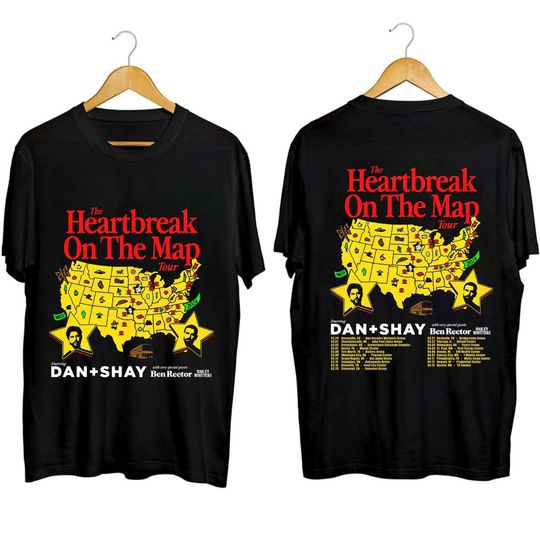 Discover Dan And Shay Tour Heartbreak On The Map 2024 T-Shirt