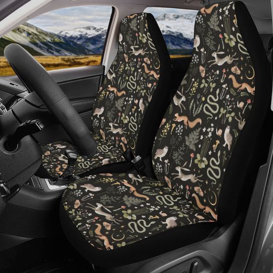Discover Enchanted Forest Car Seat Cover for Vehicle Full Set, Cottageore Seat Cover