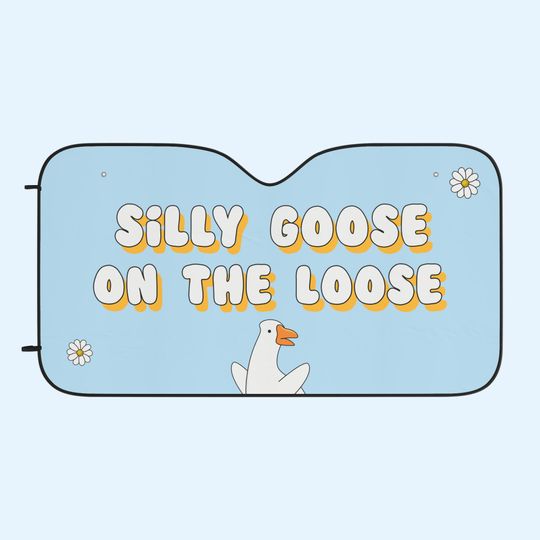 Discover Blue Silly Goose On The Loose Car Sun Shades
