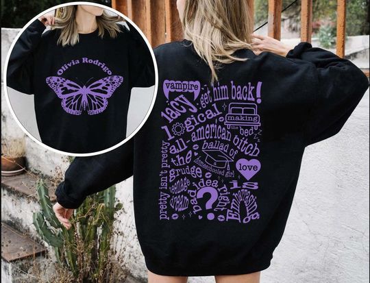 Discover Guts Olivia Track List Shirt, Guts Aesthetic Sweatshirt