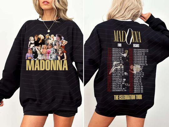 Discover Madonna The Celebration Tour Four Decades Music Tour 2024 Sweatshirt