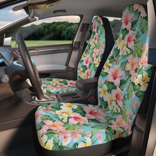 Discover Tropical Flower Car Seat Covers