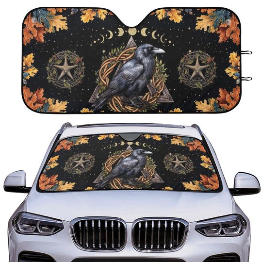 Discover Dark Adacemia Cottagecore Fall Witchy Oak Forest Car Sun Shades