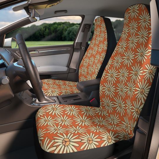 Discover Flower Power Cottagecore Hippie Car Seat Covers