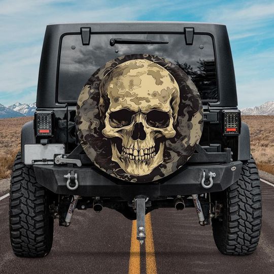 Discover Skull Camouflage Spare Tire Cover