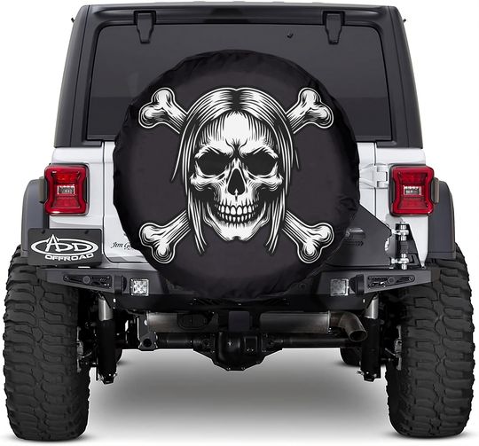 Discover Skull Skull Spare Tire Cover