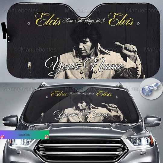 Discover Vintage Elvis Presley Car Shade, Elvis King Car Windshiel