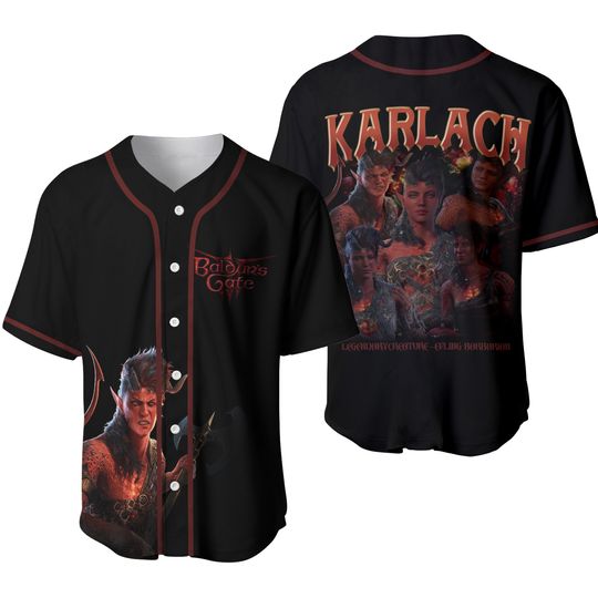Discover Customized Karlach Baldur's Gate 3 Baseball Jersey