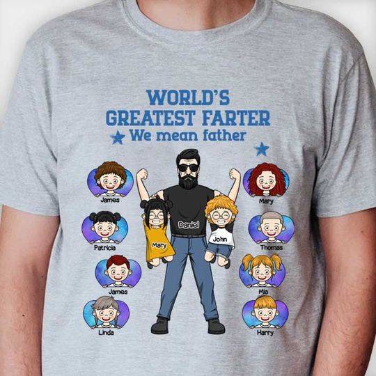 Discover World's Greatest Farter - Personalized Unisex T-shirt - Gift For Dad, Grandpa