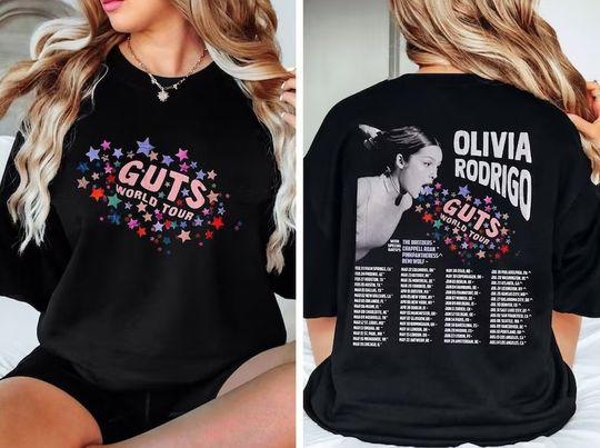 Discover GUTS World Tour  shirt, 2024 Guts tour shirt, Rodrigo T-shirt, Concert shirt