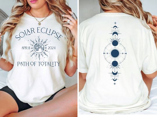 Discover Solar Eclipse 2024  Total Solar Eclipse Viewing Shirt | Astronomy Shirt