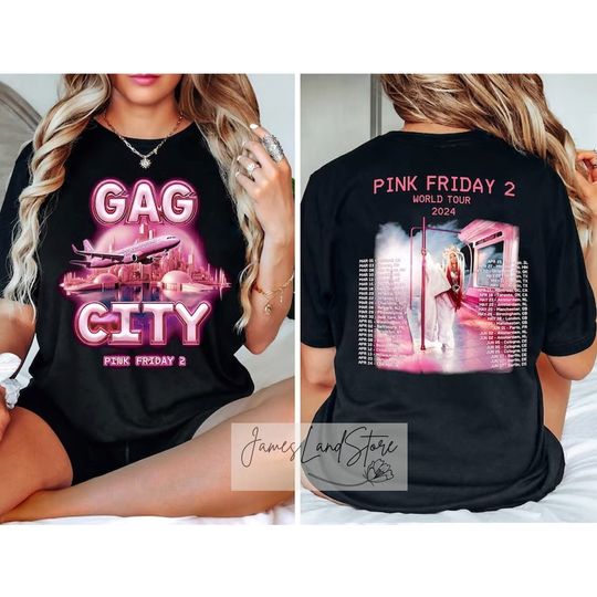 Discover Nicki Minaj 2 Sides Shirt, Nicki Minaj Pink Friday 2 Tour tshirt, Gag City  Pink Friday Shirt