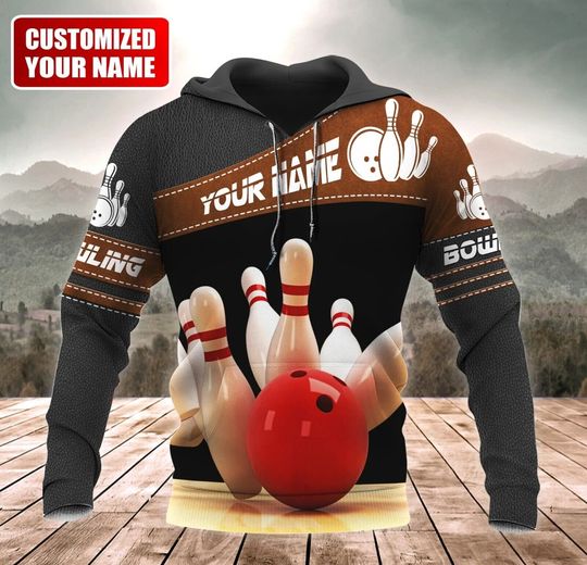 Discover 3D Sublimation Strike Bowling On Hoodie, Custom Unisex Bowling Hoodie