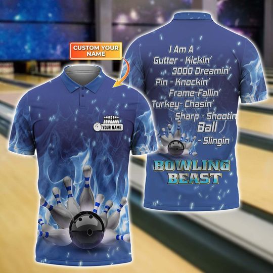 Discover Personalized Bowling Polo Shirt With Custom Name Gifts For Bowling Lovers