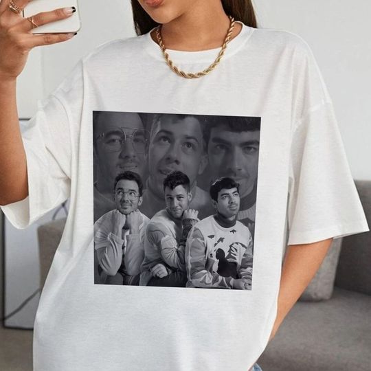 Discover Jonas Brothers Vintage T-Shirt, Jonas Five Albums One Night Tour Shirt