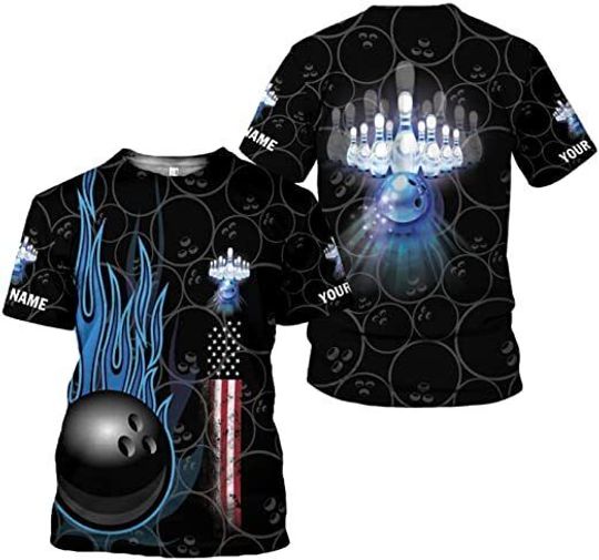 Discover Personalized 3D All Over Print Bowling T Shirt, Men Bowling Shirts