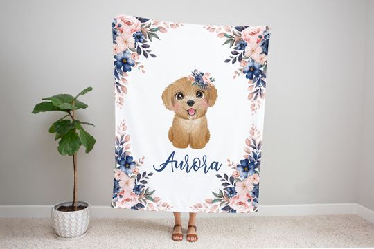 Discover Personalized Puppy Baby Fleece Blanket