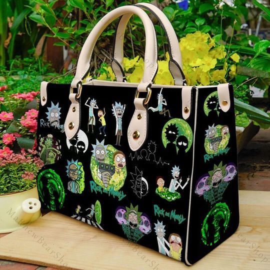 Discover Rick and Rickandmorty Christmas Top Handle Bags, Rick and Rickandmorty Cartoon Bags
