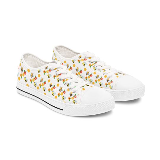 Discover Bees Animal Pattern Women's Low Top Sneakers