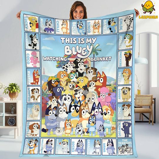 Discover BlueyDad Family Fleece Blanket