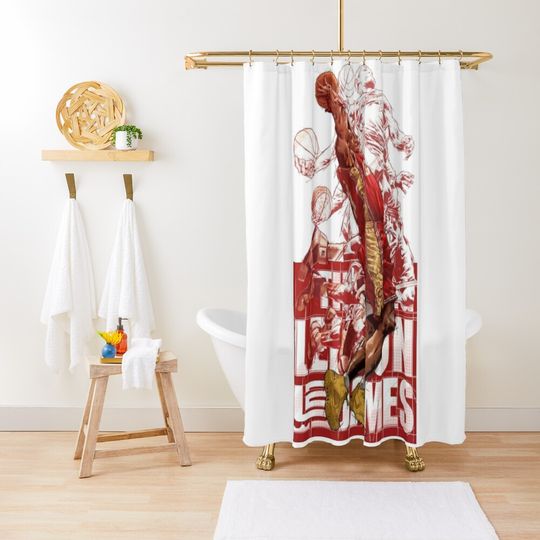 Discover King James LeBron James Shower Curtain, Basketball Goat Shower Curtain
