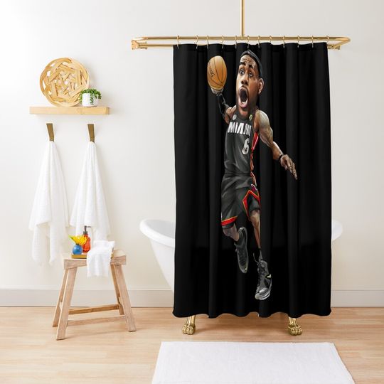 Discover King James LeBron James Shower Curtain, Basketball Goat Shower Curtain