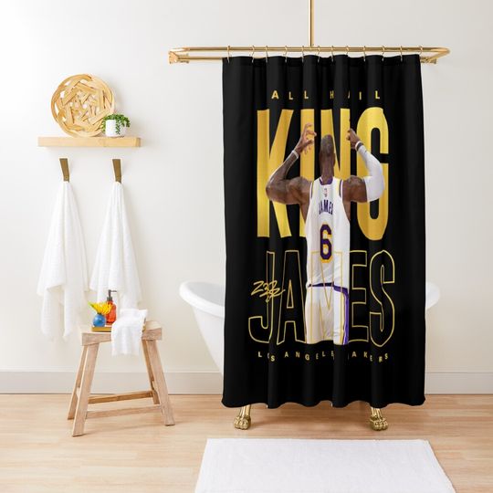 Discover King James LeBron James Shower Curtain, Basketball Goat Shower Curtain