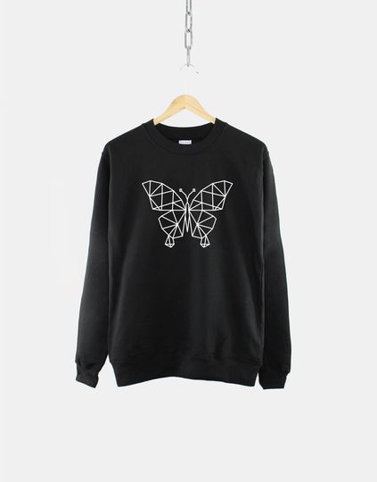 Discover Geometric Butterfly Sweatshirt - Geometric Butterflies Shirt