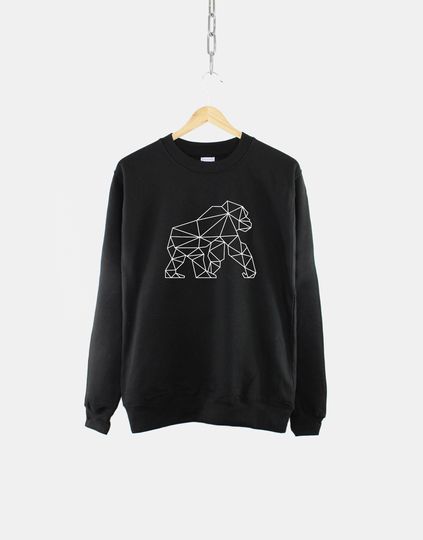 Discover Geometric Gorilla Sweatshirt - Geometric Ape Gorillas Sweatshirt