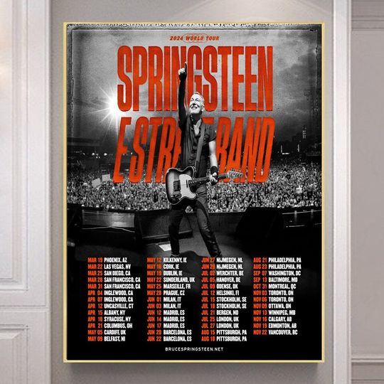 Discover Bruce Springsteen and The E Street Band World Tour 2024 poster