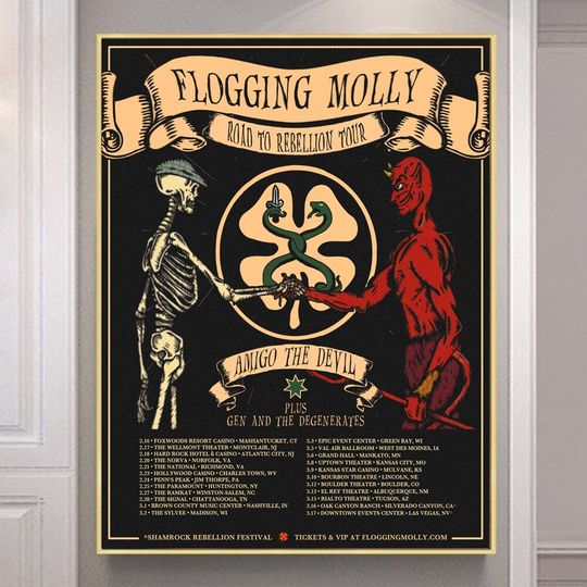 Discover Flogging Molly Boulder CO Mar 12 2024 Poster