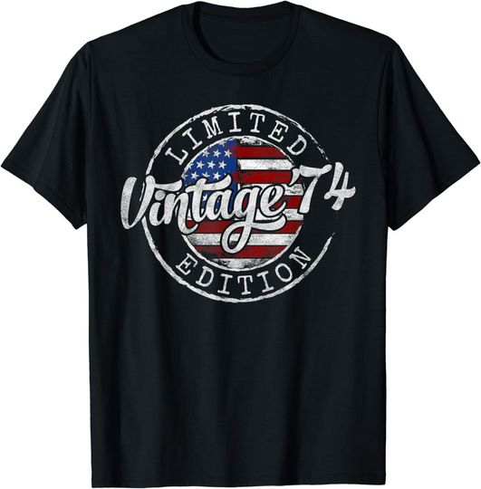 Discover Vintage 1974 50th Birthday Gifts 50 Year Old For Men Women T-Shirt