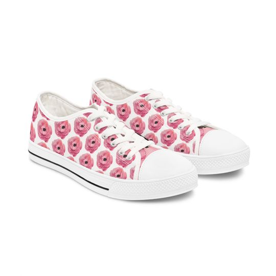 Discover Sweet Pink Wildflowers Women's Low Top Sneakers