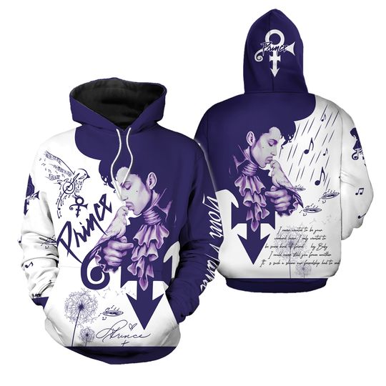 Discover Prince Purple Hoodie 3D Hoodies