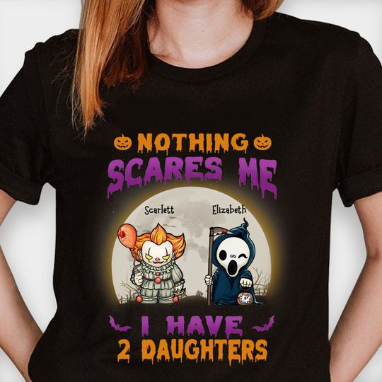 Discover Nothing Scares Me - Personalized T-shirt, Halloween Ideas.