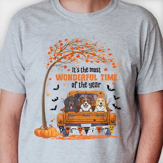 Discover Halloween For Dogs - It's The Most Wonderful Time Of The Year - Personalized T-shirt, Halloween Ideas