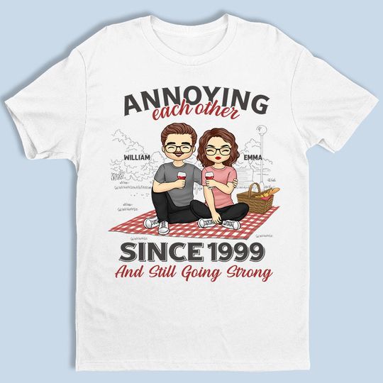 Discover Annoying Each Other Still Going Strong - Couple Personalized T-shirt - Gift For Husband Wife, Anniversary