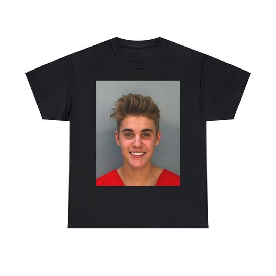 Discover Justin Bieber Mugshot T-Shirt, Justin Bieber Shirt