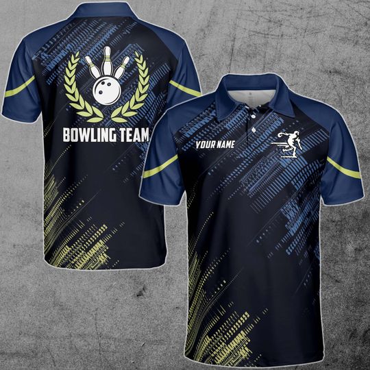 Discover Personalize Men Bowling Shirt, Graphic Bowling Team 3D Polo Shirt