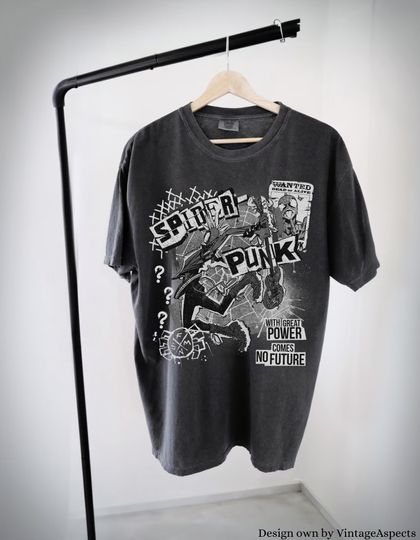 Discover Vintage Spider Punk Comic Book Shirt
