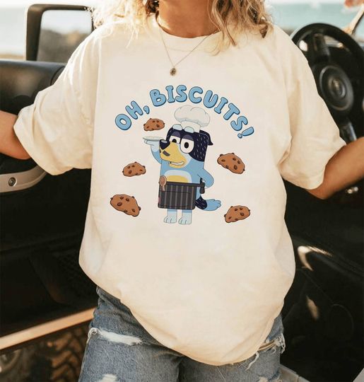 Discover Bandit Heeler Oh Biscuits T-Shirt