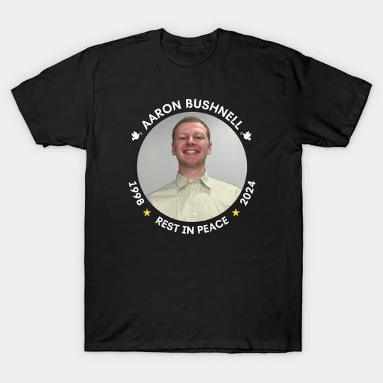 Discover Aaron Bushnell Shirt, Free Palestine Shirt, RIP Aaron Bushnell T-Shirt